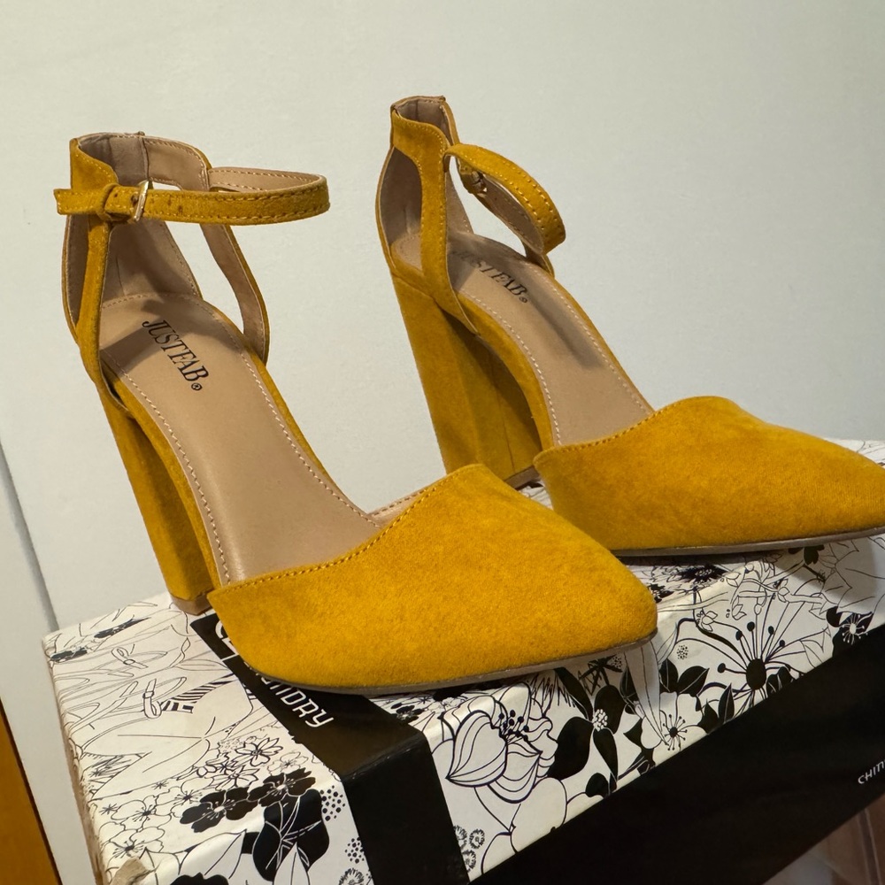 JustFab Mustard Yellow Heels